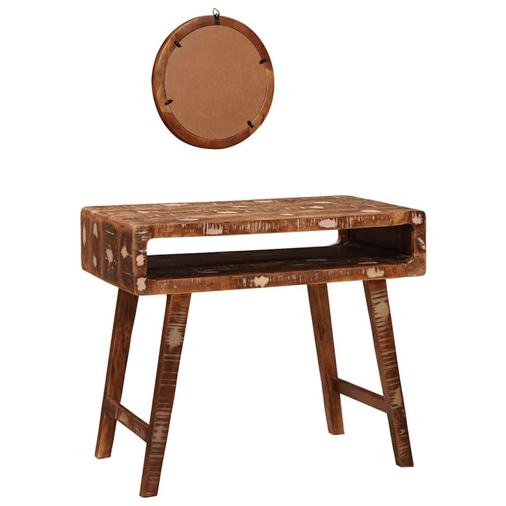 Klædeskab med hylde Brun 90 x 76 x 45 cm Solid genvundet træ