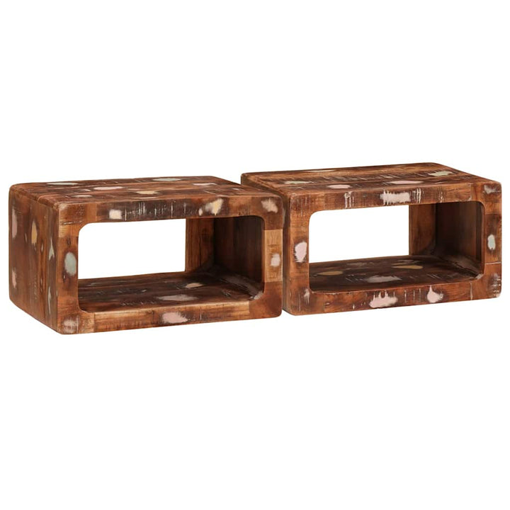 Sengeborde 45 x 30 x 24 cm Massivt genanvendt træ