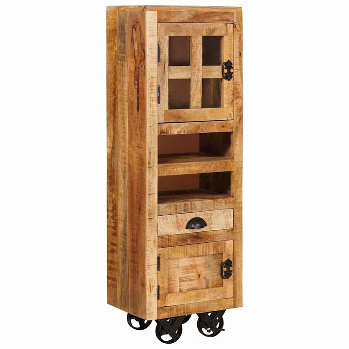 Highboard med skuffe Brun 40 x 30 x 120.5 cm Massivt mangotræ