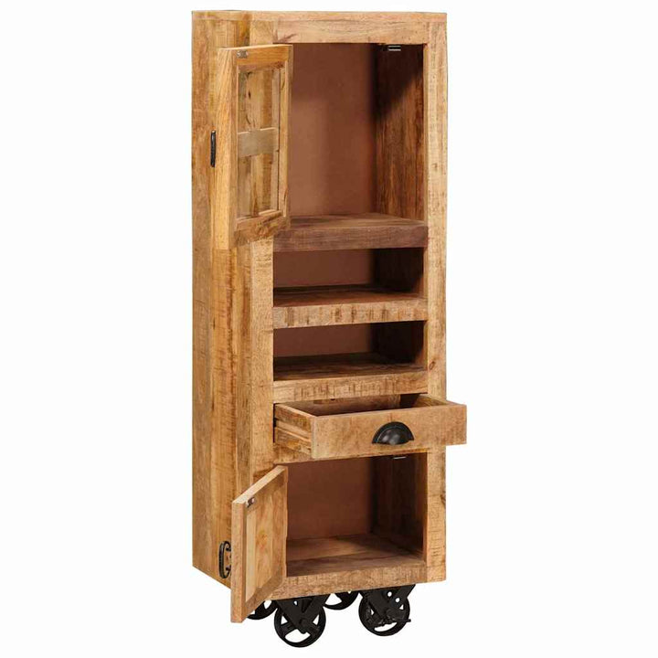 Highboard med skuffe Brun 40 x 30 x 120.5 cm Massivt mangotræ