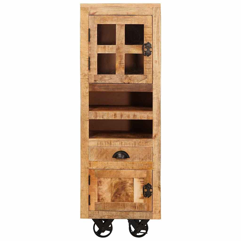 Highboard med skuffe Brun 40 x 30 x 120.5 cm Massivt mangotræ