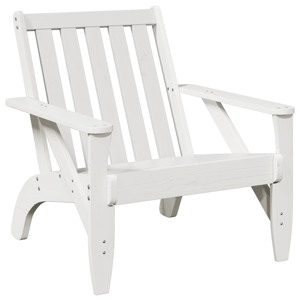 Adirondack-havestole 2 stk. 75x77x77 cm massivt fyrretræ hvid