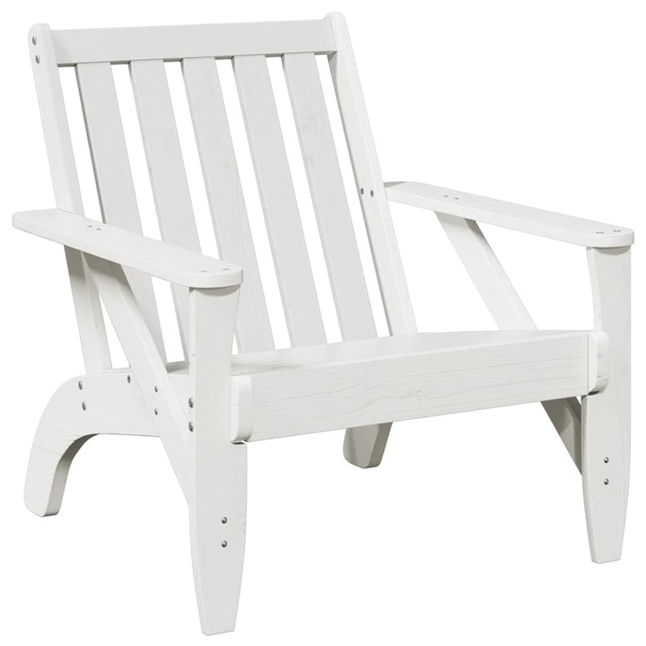 Adirondack-havestole 2 stk. 75x77x77 cm massivt fyrretræ hvid