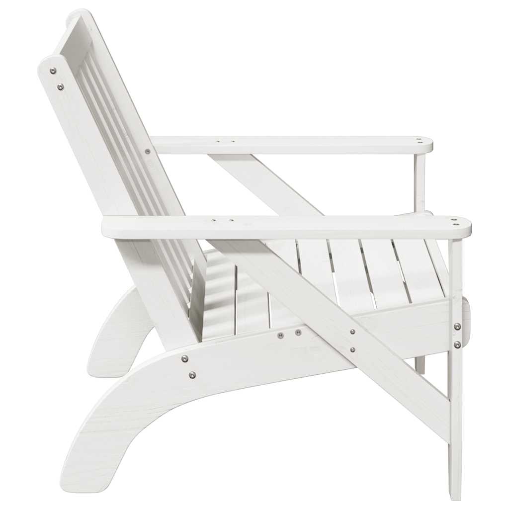 Adirondack-havestole 2 stk. 75x77x77 cm massivt fyrretræ hvid