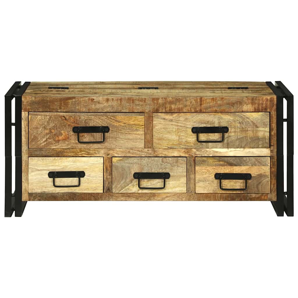 Sofabord med skuffe Brun 90 x 50 x 38 cm Massivt ru mangotræ