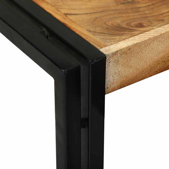 Nesting Bord 3 pcs Brun og sort Solid akacietræ og metal