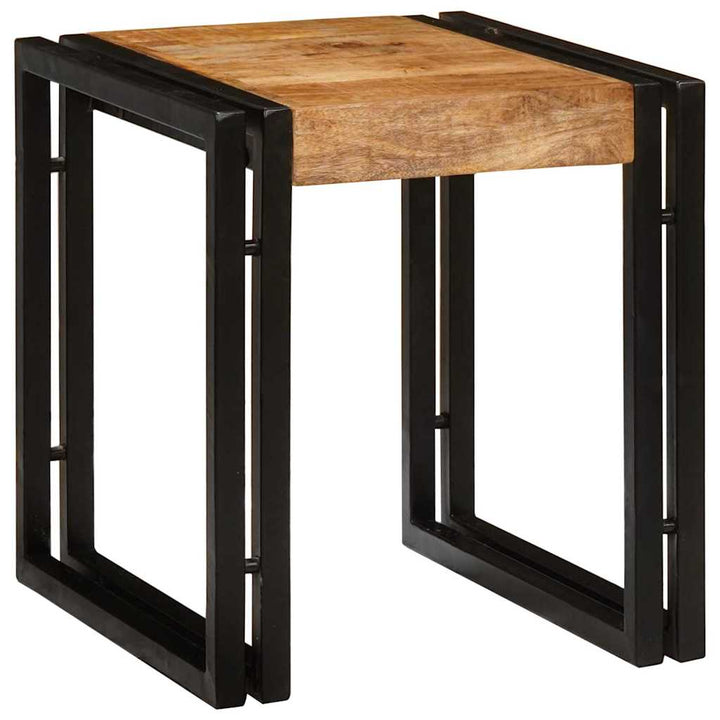 Nesting Bord 3 pcs Brun og sort Solid ru mango træ og metal