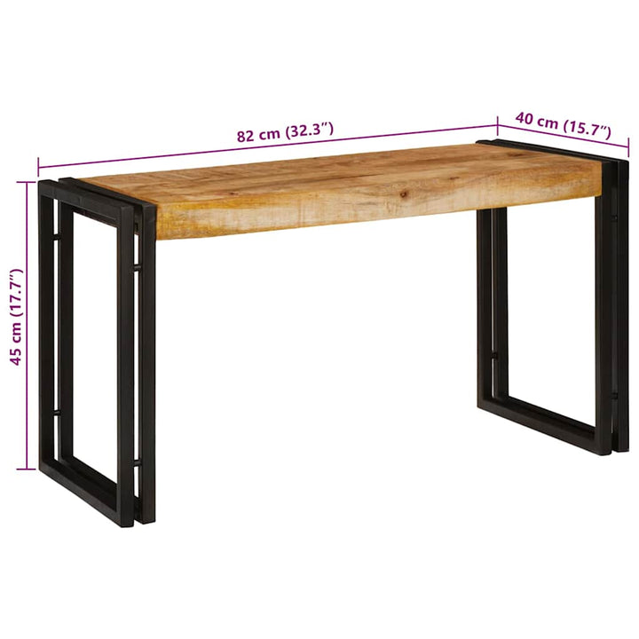 Nesting Bord 3 pcs Brun og sort Solid ru mango træ og metal