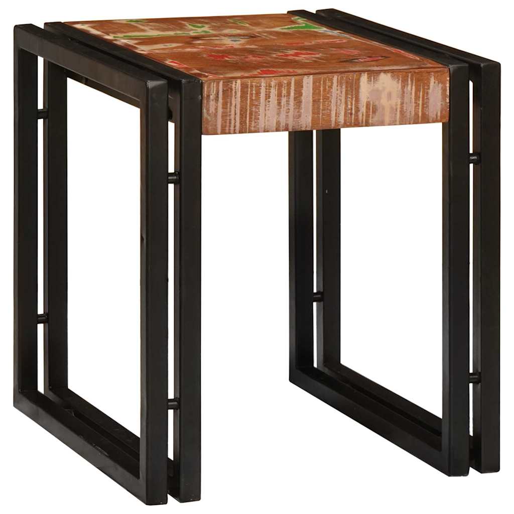 Nesting Bord 3 pcs Brun og sort Massivt genanvendt træ
