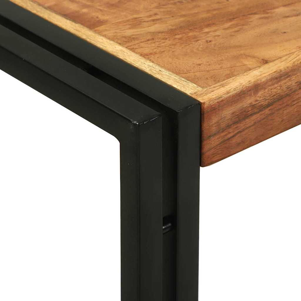 Konsolbord med hylde Brun 120 x 33 x 75 cm Massivt akacietræ