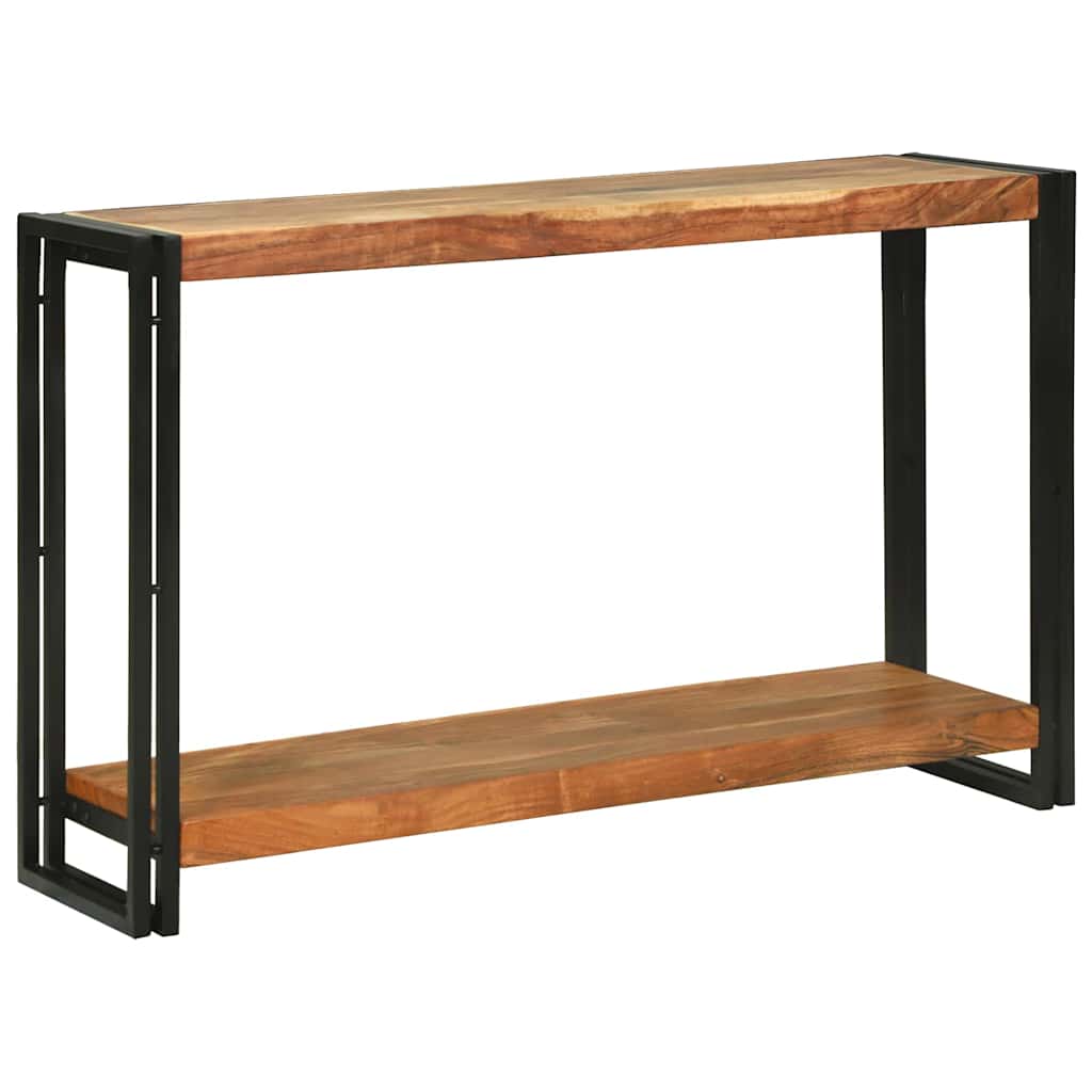 Konsolbord med hylde Brun 120 x 33 x 75 cm Massivt akacietræ