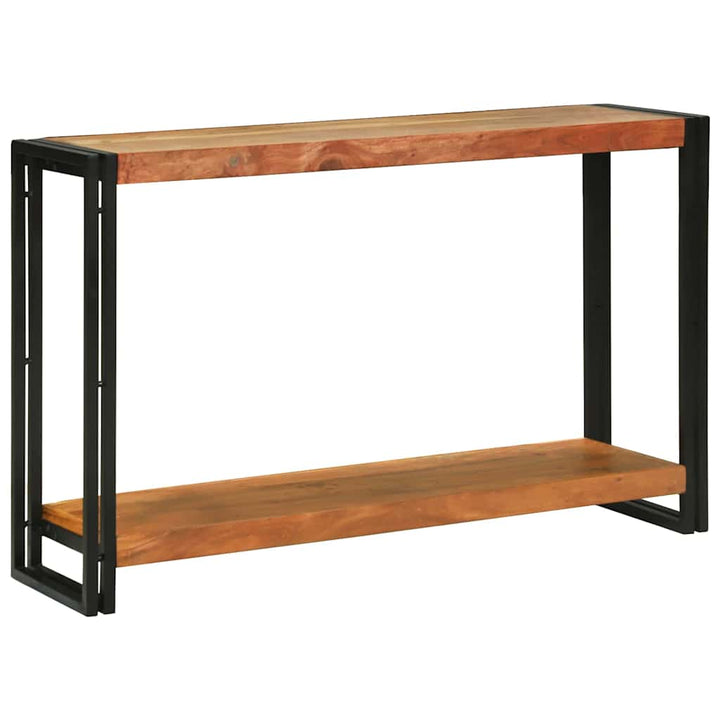 Konsolbord med hylde Brun 120 x 33 x 75 cm Massivt akacietræ