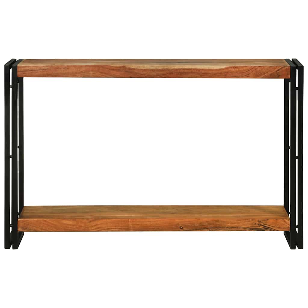 Konsolbord med hylde Brun 120 x 33 x 75 cm Massivt akacietræ