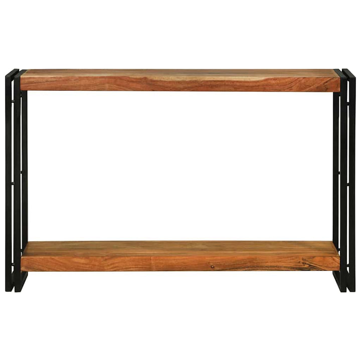 Konsolbord med hylde Brun 120 x 33 x 75 cm Massivt akacietræ