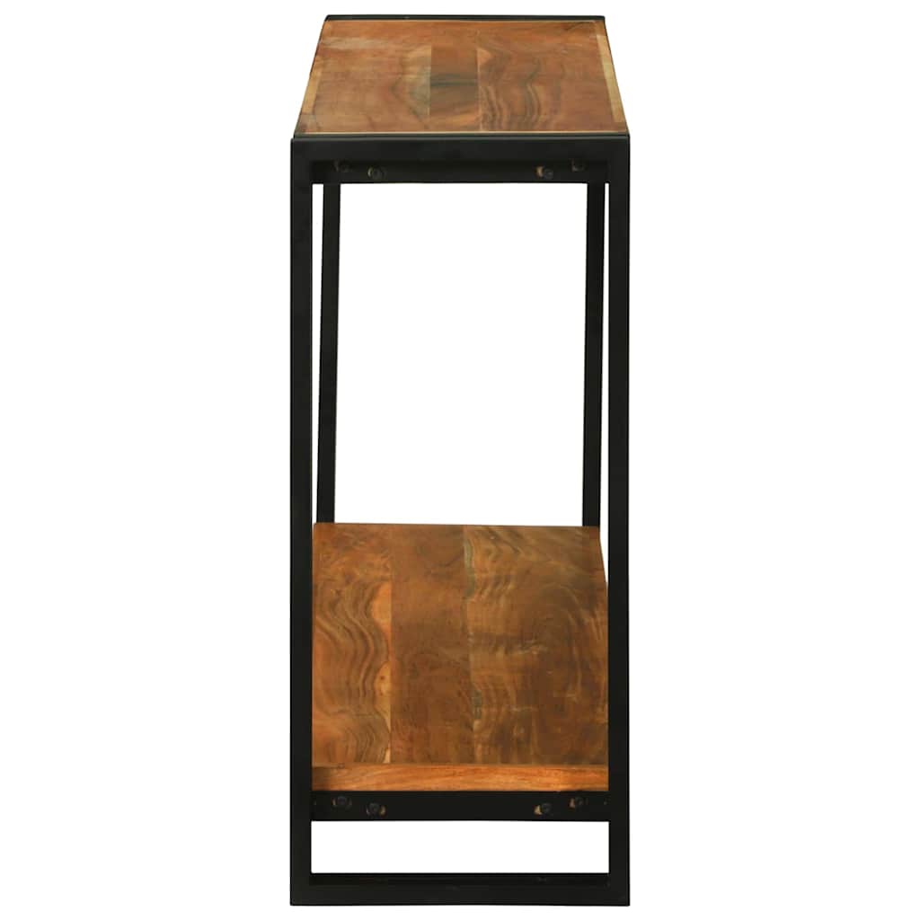 Konsolbord med hylde Brun 120 x 33 x 75 cm Massivt akacietræ