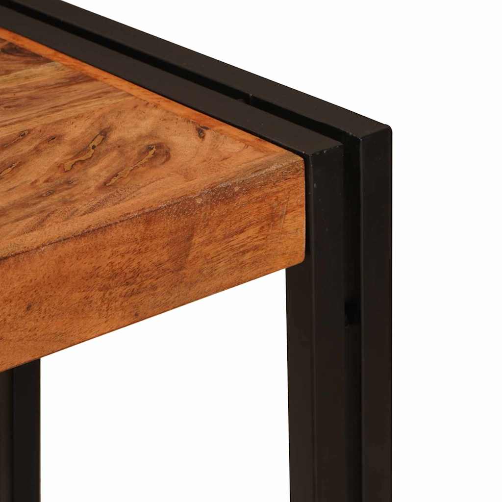 Konsolbord med hylde Brun 90 x 33 x 75 cm Massivt akacietræ