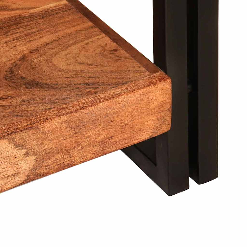 Konsolbord med hylde Brun 90 x 33 x 75 cm Massivt akacietræ