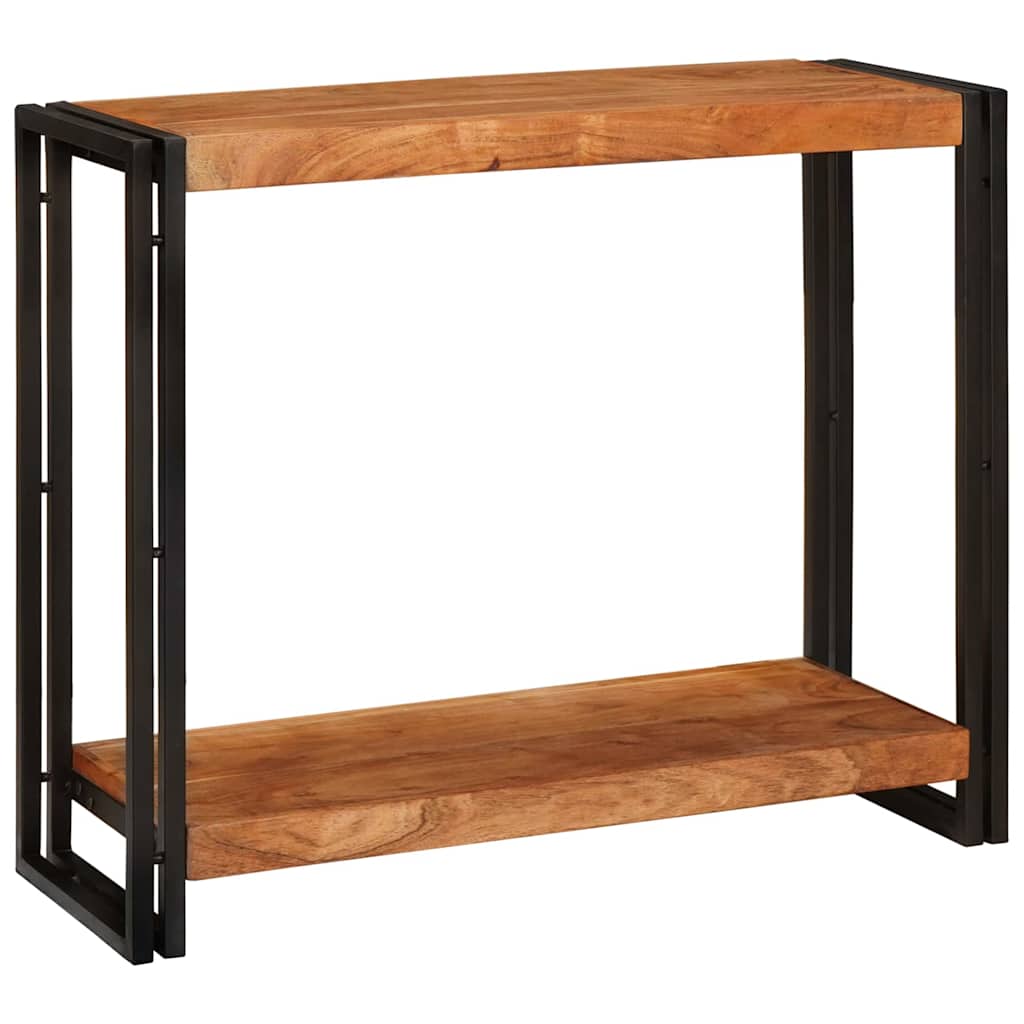 Konsolbord med hylde Brun 90 x 33 x 75 cm Massivt akacietræ