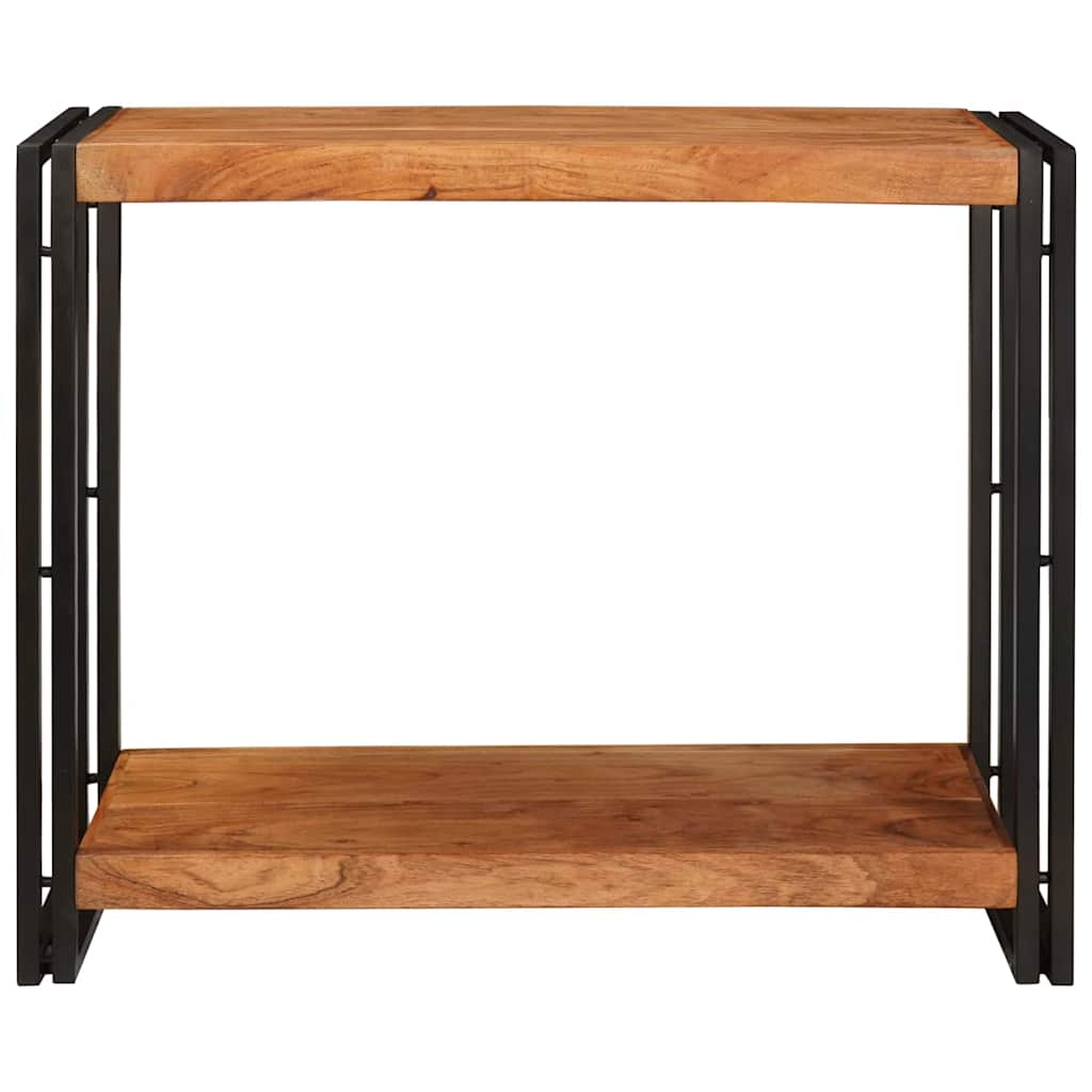 Konsolbord med hylde Brun 90 x 33 x 75 cm Massivt akacietræ