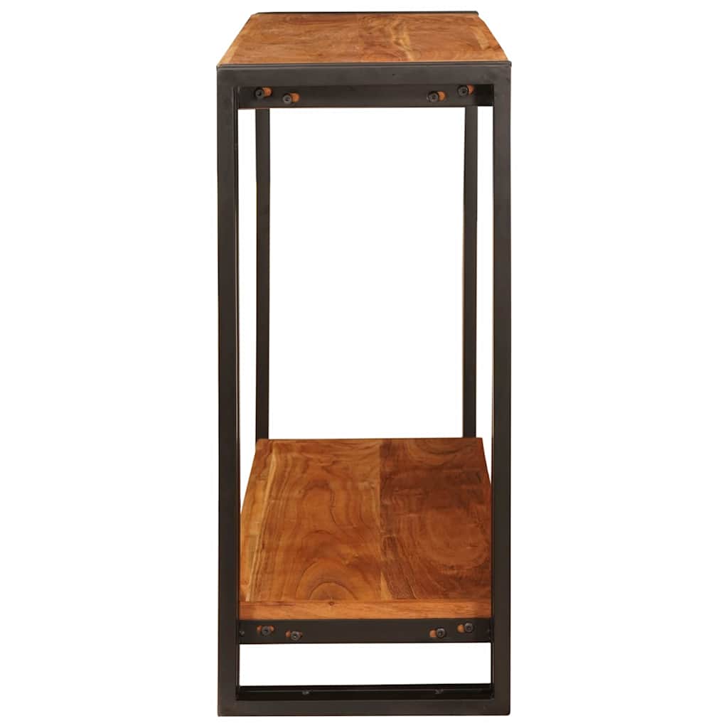 Konsolbord med hylde Brun 90 x 33 x 75 cm Massivt akacietræ