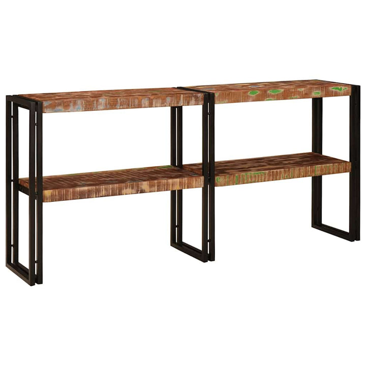 Konsolbord Flerfarvet 160 x 33 x 75 cm Massivt genanvendt træ