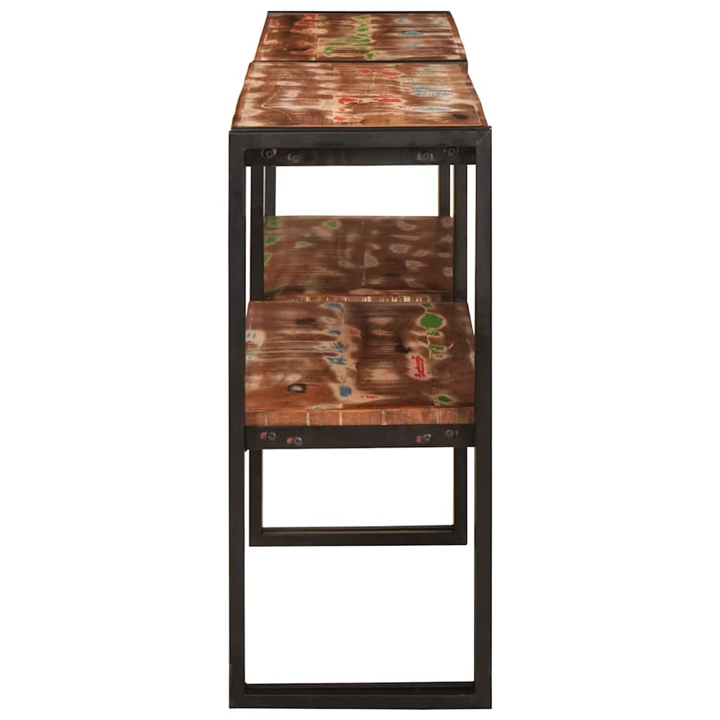 Konsolbord Flerfarvet 160 x 33 x 75 cm Massivt genanvendt træ