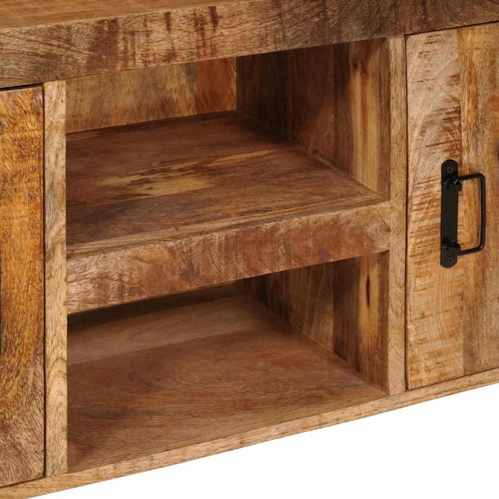 TV-skab Brun 120 x 30 x 50 cm Massivt ru mangotræ