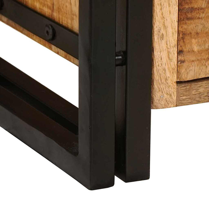 TV-skab Brun 120 x 30 x 50 cm Massivt ru mangotræ