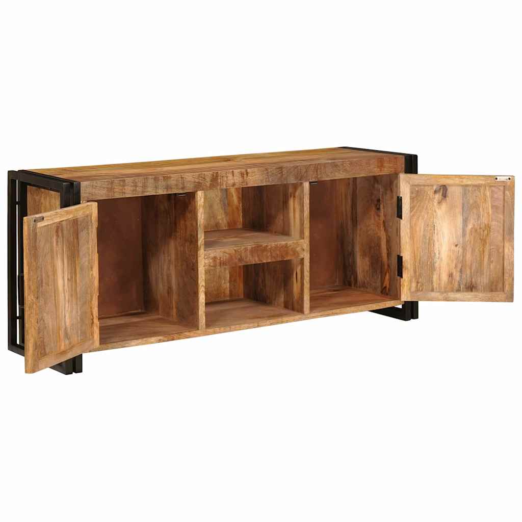 TV-skab Brun 120 x 30 x 50 cm Massivt ru mangotræ