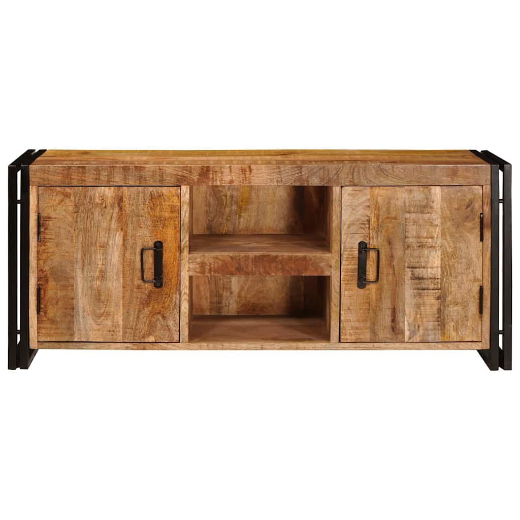 TV-skab Brun 120 x 30 x 50 cm Massivt ru mangotræ