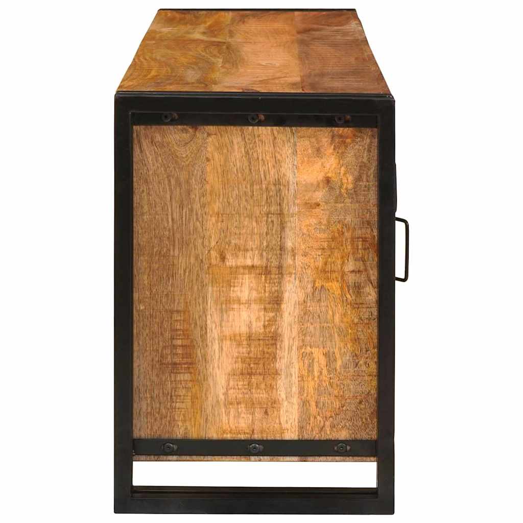 TV-skab Brun 120 x 30 x 50 cm Massivt ru mangotræ