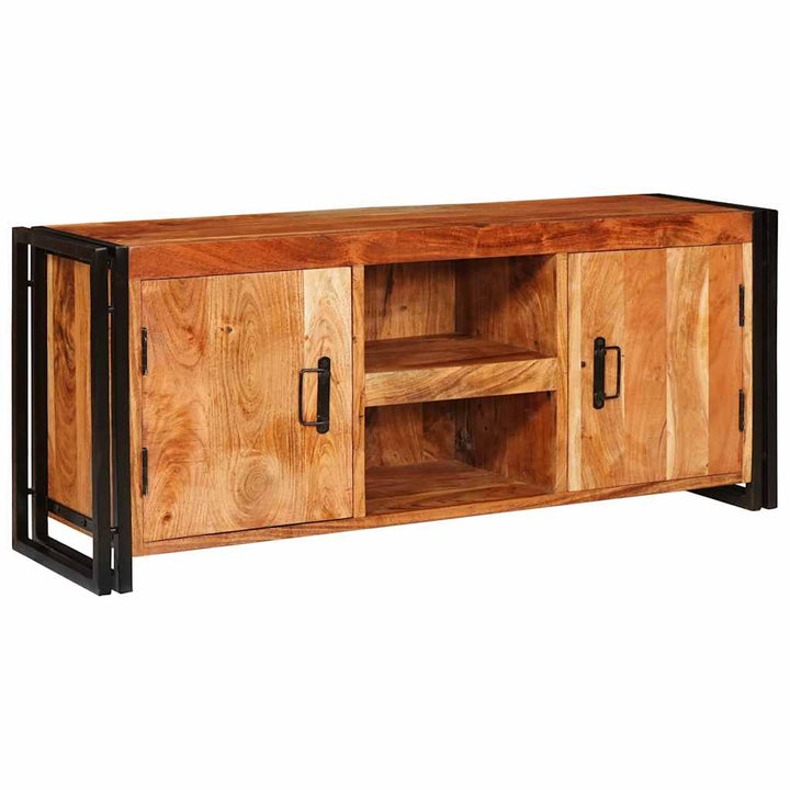 TV-skab Brun 120 x 30 x 50 cm Massivt akacietræ