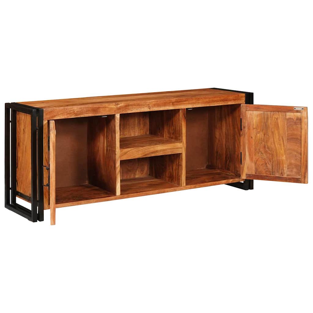 TV-skab Brun 120 x 30 x 50 cm Massivt akacietræ