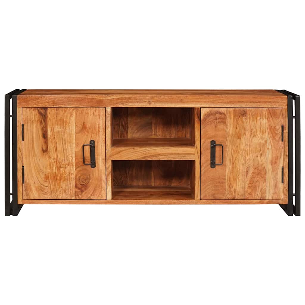 TV-skab Brun 120 x 30 x 50 cm Massivt akacietræ