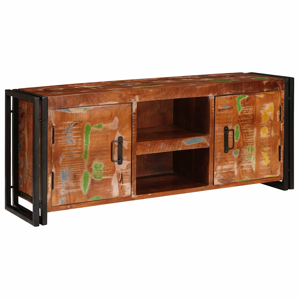 TV-skab Flerfarvet 120 x 30 x 50 cm Massivt genanvendt træ