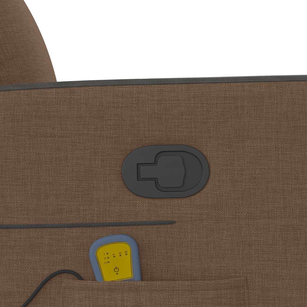 løftestol med massagefunktion stof brun