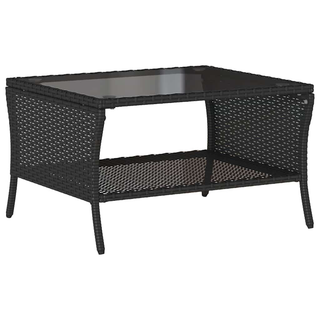 sofasæt til haven 6 dele med hynder polyrattan sort