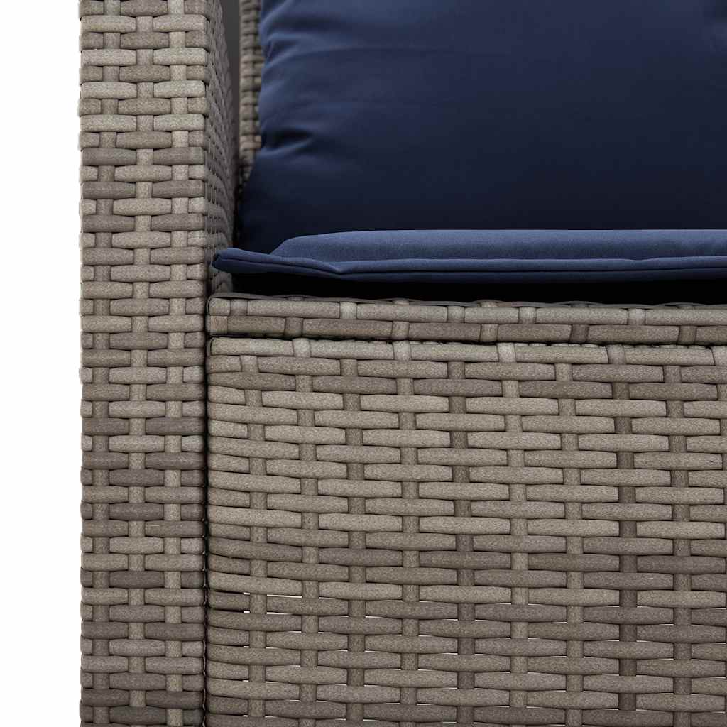 sofasæt til haven 6 dele med hynder polyrattan grå