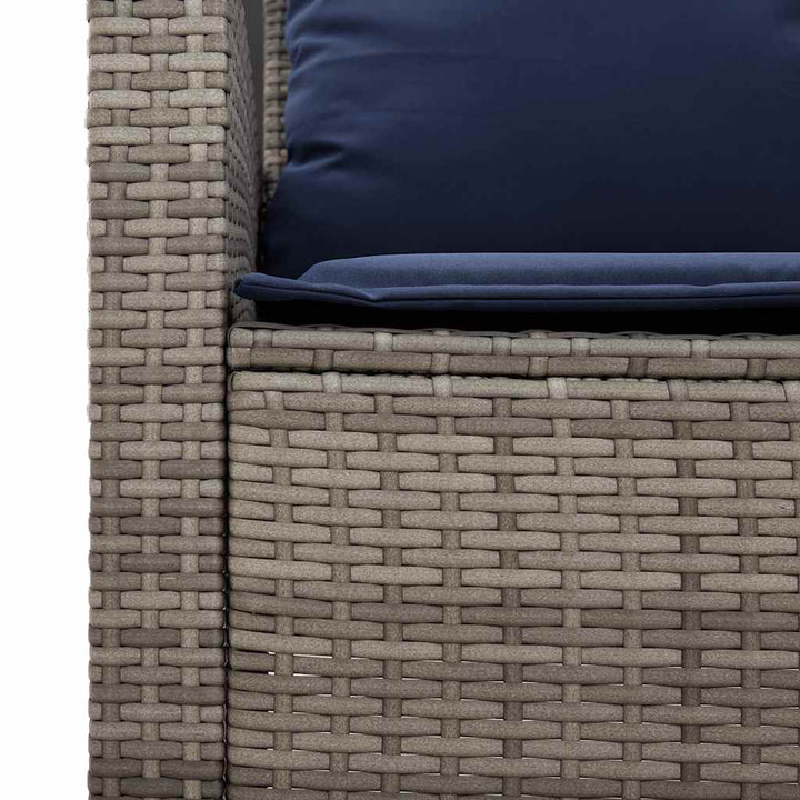 sofasæt til haven 6 dele med hynder polyrattan grå