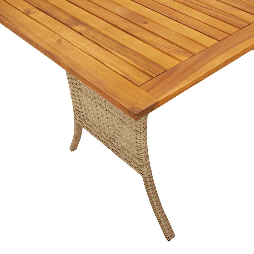 3-personers sofa med hynder og bord polyrattan beige