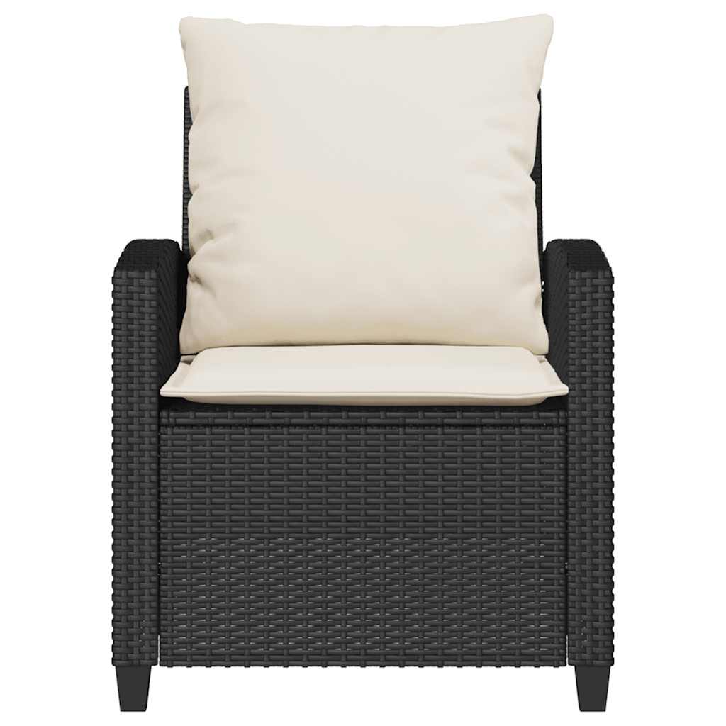 sofasæt til haven 4 dele med hynder polyrattan sort
