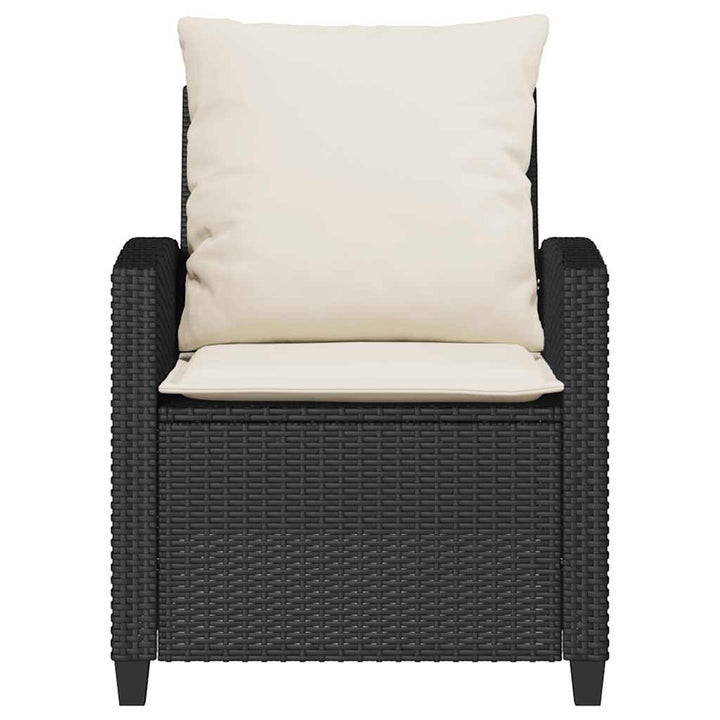 sofasæt til haven 4 dele med hynder polyrattan sort