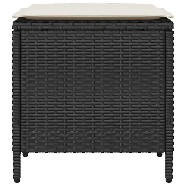 sofasæt til haven 4 dele med hynder polyrattan sort