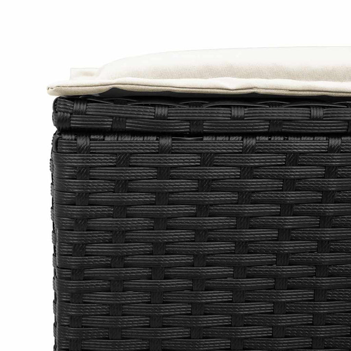 sofasæt til haven 4 dele med hynder polyrattan sort