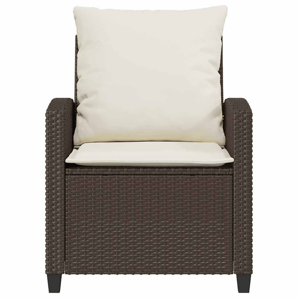 sofasæt til haven 4 dele med hynder polyrattan brun
