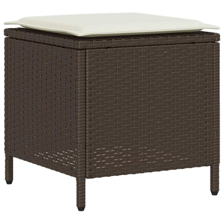 sofasæt til haven 4 dele med hynder polyrattan brun