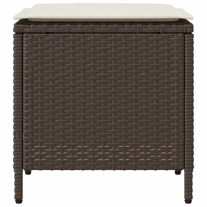 sofasæt til haven 4 dele med hynder polyrattan brun