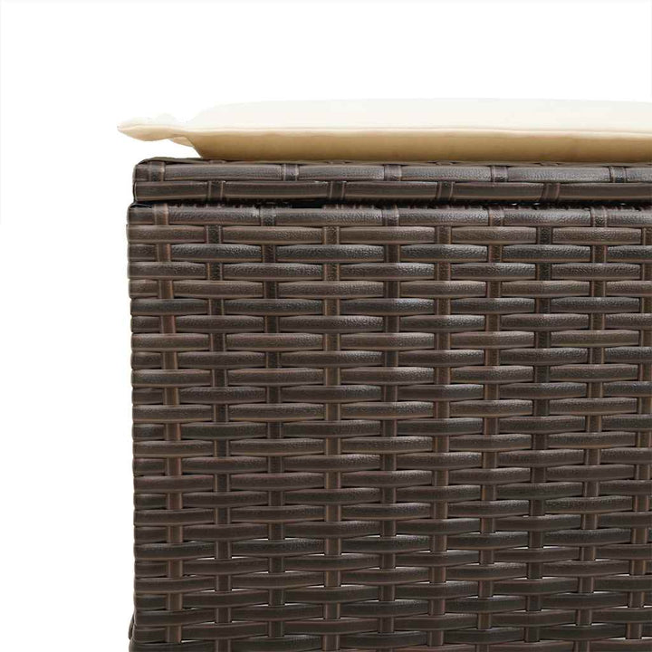 sofasæt til haven 4 dele med hynder polyrattan brun