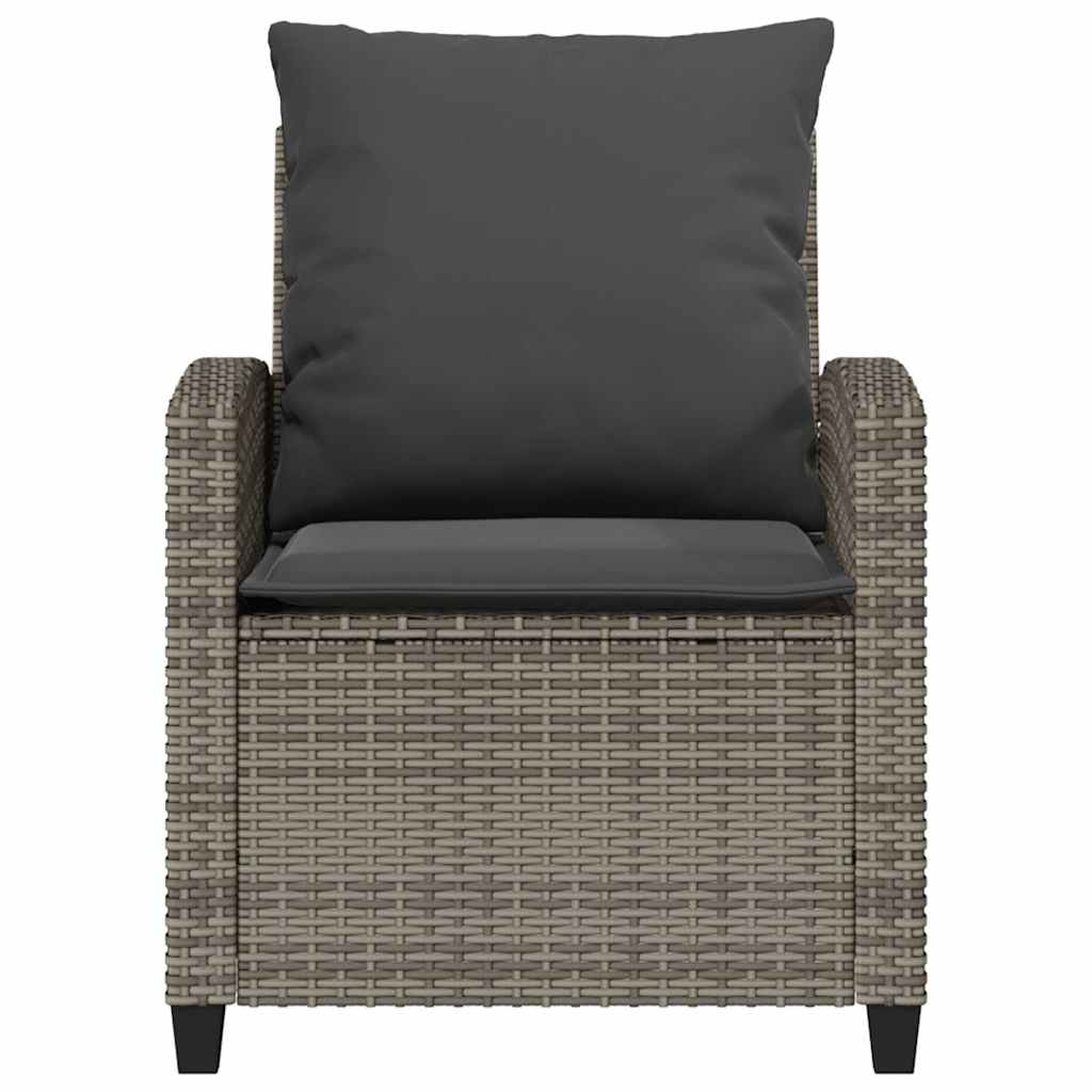 sofasæt til haven 4 dele med hynder polyrattan grå