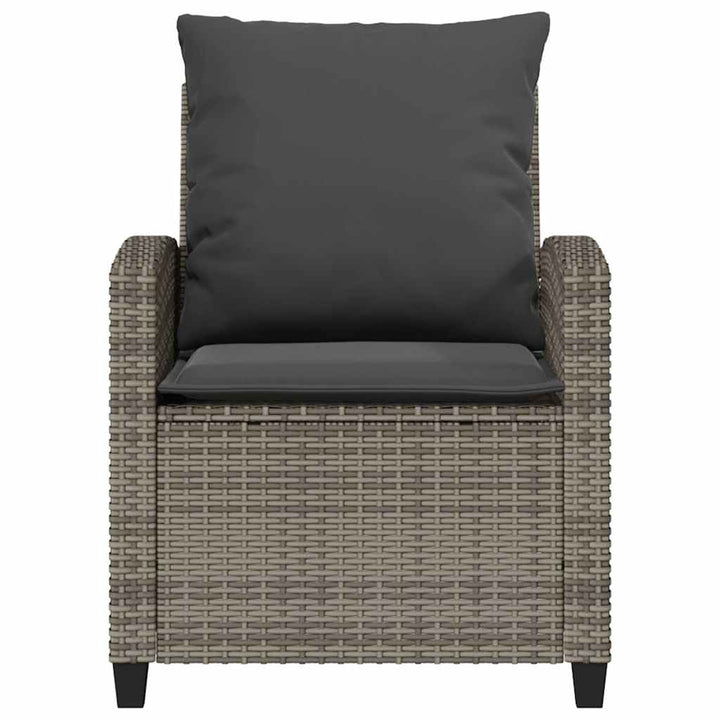 sofasæt til haven 4 dele med hynder polyrattan grå
